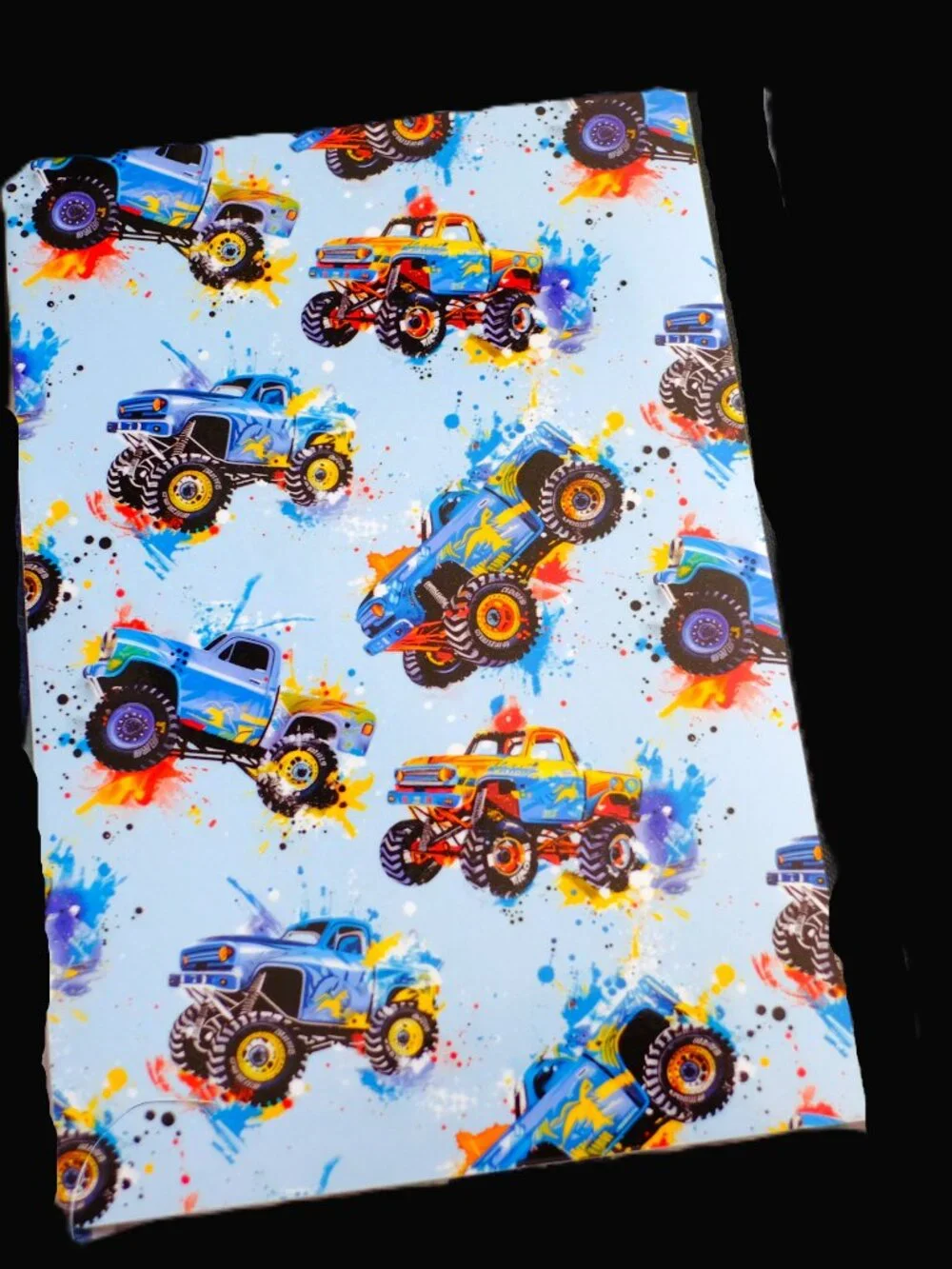 Custom Composition Book & Mini Notebook, Handmade, school, monster truck, blue,